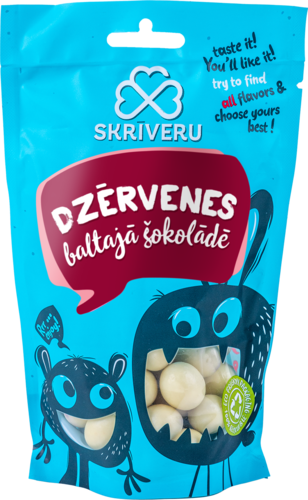 Dzērvenes baltajā šokolādē 120g