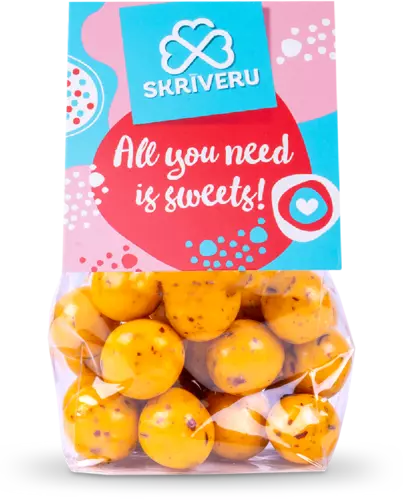 Lazdu rieksti šokolādē ar sieru un ķimenēm 100g