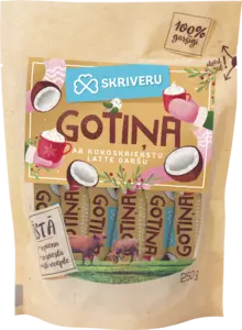 Piena konfekte „Skrīveru Gotiņa“  ar kokosriekstu lattes garšu 250g