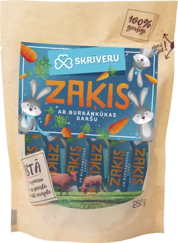 Piena konfekte “Skrīveru Zaķis” ar burkānkūkas garšu 250g