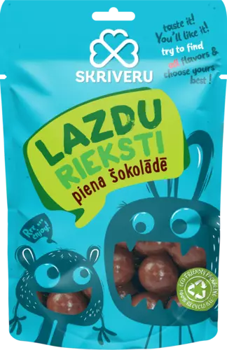 Grauzdēti lazdu rieksti piena šokolādē 120g