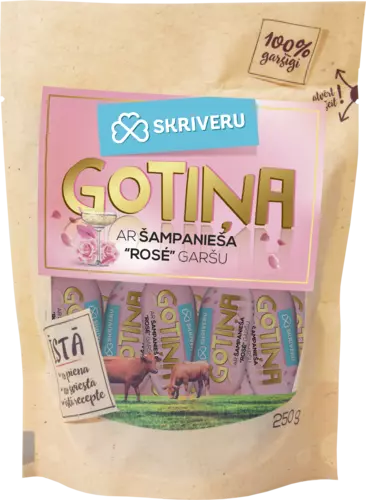 Skrīveru Gotiņa ar šampanieša Rose garšu 250g