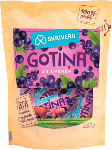 Piena konfekte “Skrīveru Gotiņa” ar upenēm, 250g