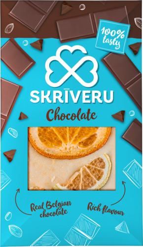 Baltā šokolāde ar citrusaugļiem, 90g