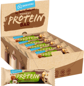 Vegāniskais dateļu un lazdu riekstu proteīna batoniņš 45g x 15gb