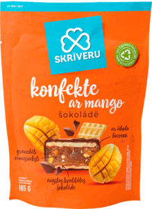 Skrīveru konfekte ar mango šokolādē 165g