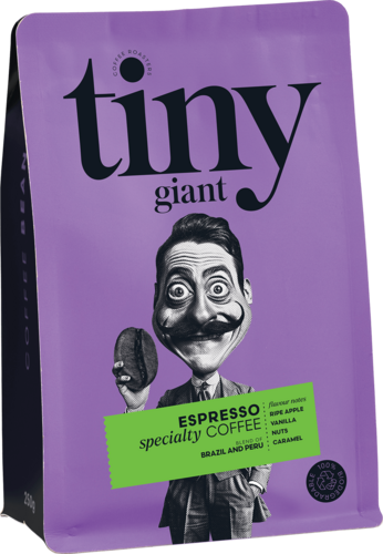 Espresso pupiņu maisījums, Brazīlija un Kolumbija 250g