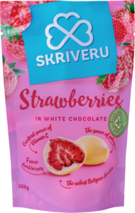 Zemenes baltajā šokolādē