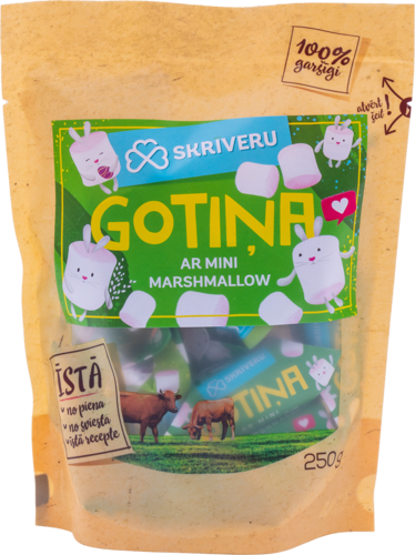 Skrīveru Gotiņa ar  mini zefīriem 250g