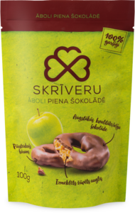 Apples in milk chocolate