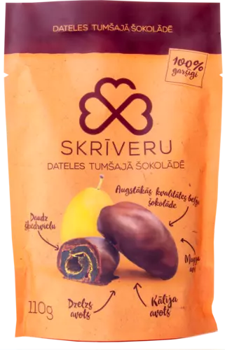Dateles tumšajā šokolādē 110g