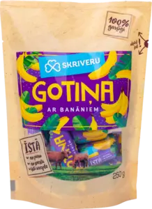 Piena konfekte "Skrīveru Gotiņa" ar banāniem 250g
