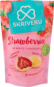 Zemenes baltajā šokolādē 100g