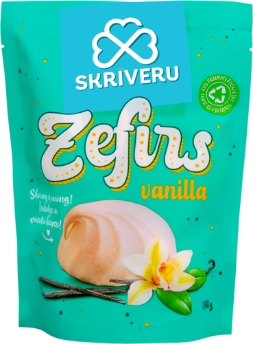 Skrīveru zefīrs ar vaniļas garšu, 170g